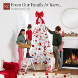 Artificial White Pine Christmas Tree Unlit with Metal Stand