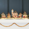 Pre-Lit Wooden Christmas Village with 20 LED Lights Mantel Decor