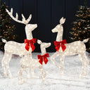 3-Piece Lighted Christmas Deer Family Outdoor Decoration with 175 LED Lights