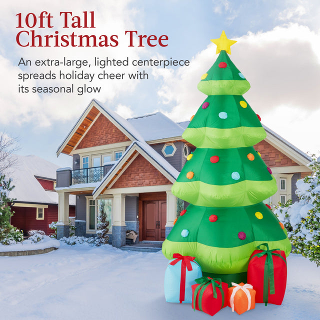 RADYAN inflatable Christmas tree outdoor blow-up decoration lit with LED lights for yard display