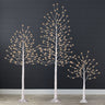 Set of 3 Lighted Birch Twig Trees with 300 Color-Changing LED Lights