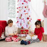 Pre-Lit Pencil Christmas Tree with Multicolor LED Lighting Modes product image showing its overall design and key.