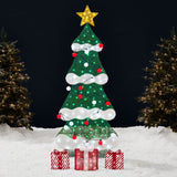6ft Lighted Christmas Tree Yard Decoration with Gift Boxes & 170 LED Lights