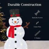 Lighted Snowman Family Outdoor Yard Decoration Set with Twinkling LED Lights
