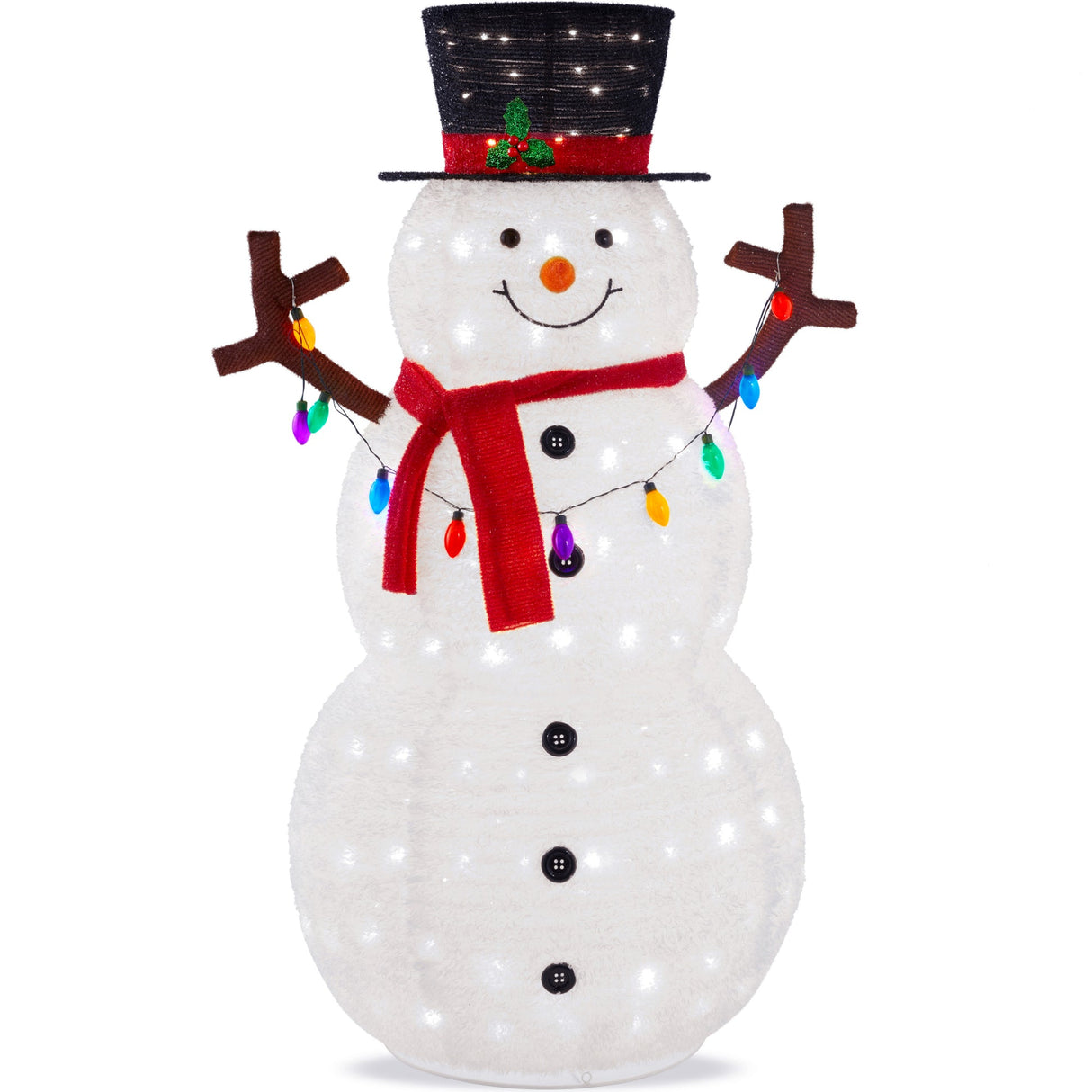 Lighted Pop-Up Snowman Outdoor Christmas Decoration with LED Lights