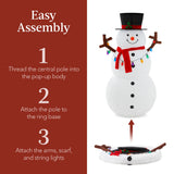 Lighted Pop-Up Snowman Outdoor Christmas Decoration with LED Lights