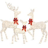6.5ft 3-Piece Lighted Christmas Deer Family Set with LED Lights