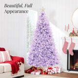 Pre Lit Lavender Christmas Tree with Incandescent Lights & Metal Stand