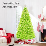 Pre Lit Lime Green Artificial Christmas Tree with Incandescent Lights
