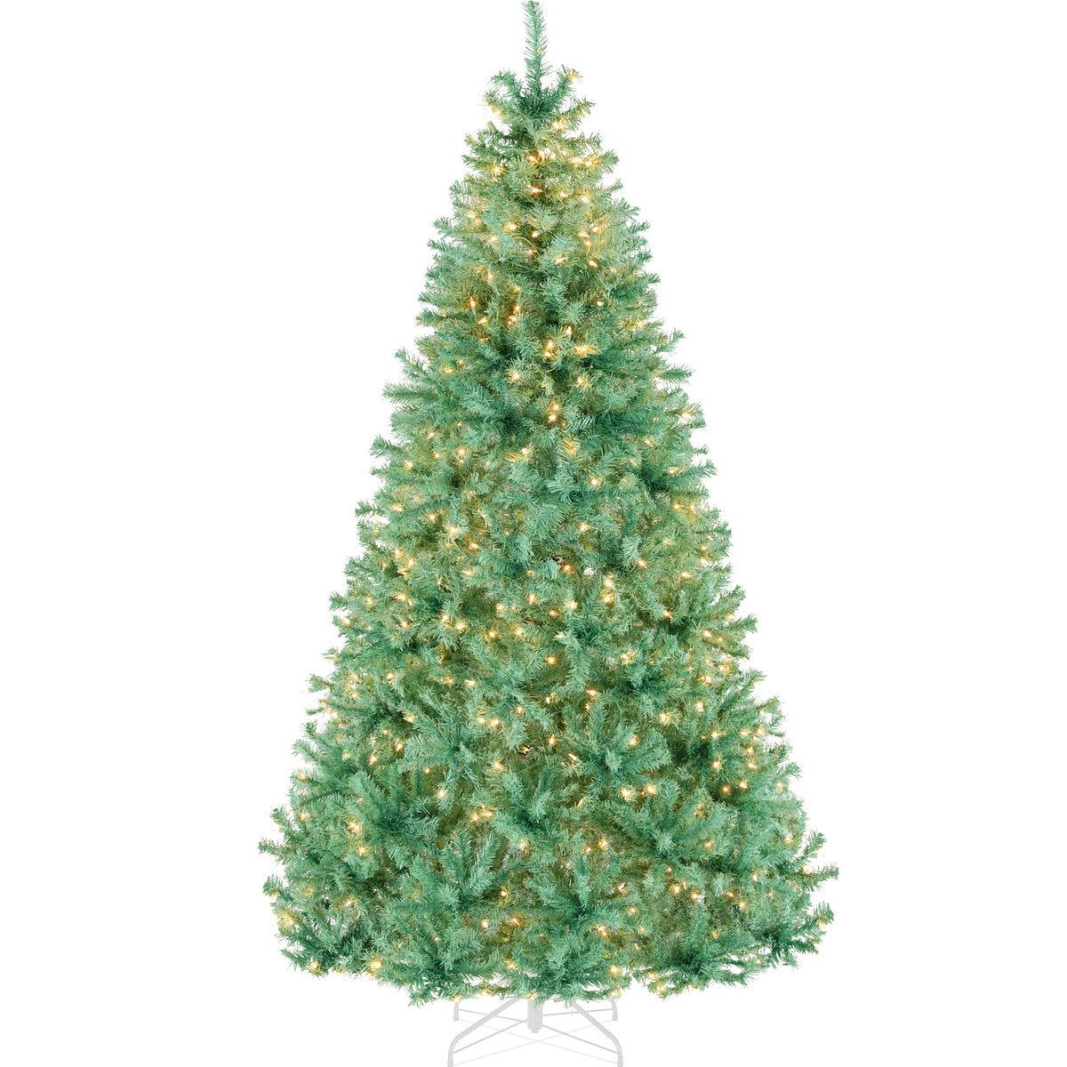 Pre-Lit Artificial Christmas Tree with Warm LED String Lights product image showing its overall design and key features.