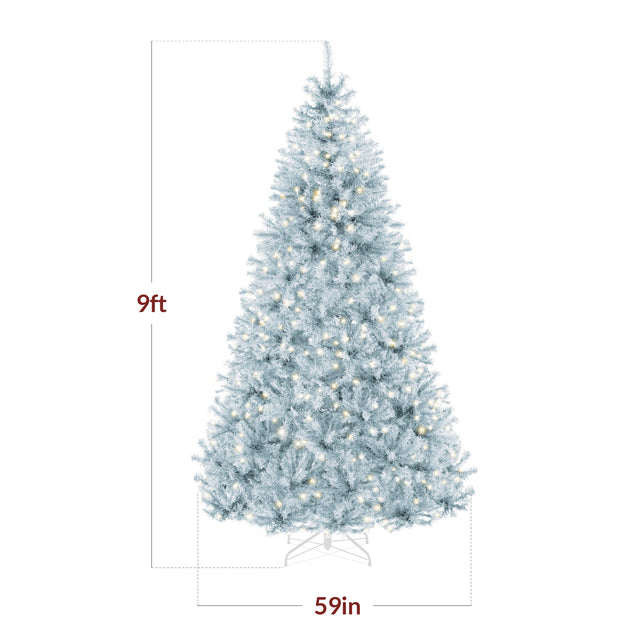Pre-Lit Artificial Christmas Tree with Cozy String Light Glow product image showing its overall design and key features.