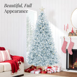 Pre-Lit Artificial Christmas Tree with Cozy String Light Glow product image showing its overall design and key features.