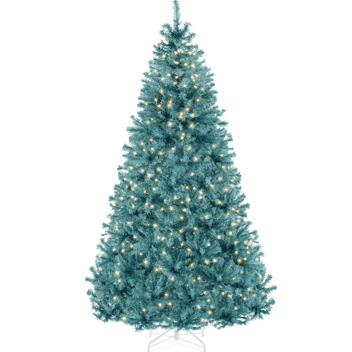 Pre-Lit Artificial Christmas Tree with Incandescent String Lights product image showing its overall design and key.