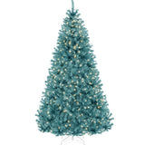 Pre-Lit Artificial Christmas Tree with Incandescent String Lights product image showing its overall design and key.