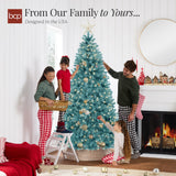 Pre-Lit Artificial Christmas Tree with Incandescent String Lights product image showing its overall design and key.