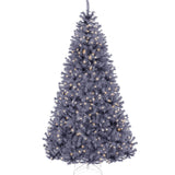 Pre Lit Charcoal Artificial Christmas Tree with Incandescent Lights