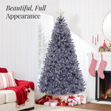 Pre Lit Charcoal Artificial Christmas Tree with Incandescent Lights