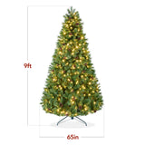 Pre-Lit Scotch Pine Christmas Tree with Pinecones and Metal Stand product image showing its overall design and key.