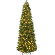 Pre-Lit Scotch Pine Pencil Christmas Tree with Sturdy Metal Stand product image showing its overall design and key.