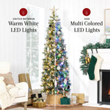 Pre-Lit Frosted Scotch Pine Pencil Christmas Tree with Metal Stand product image