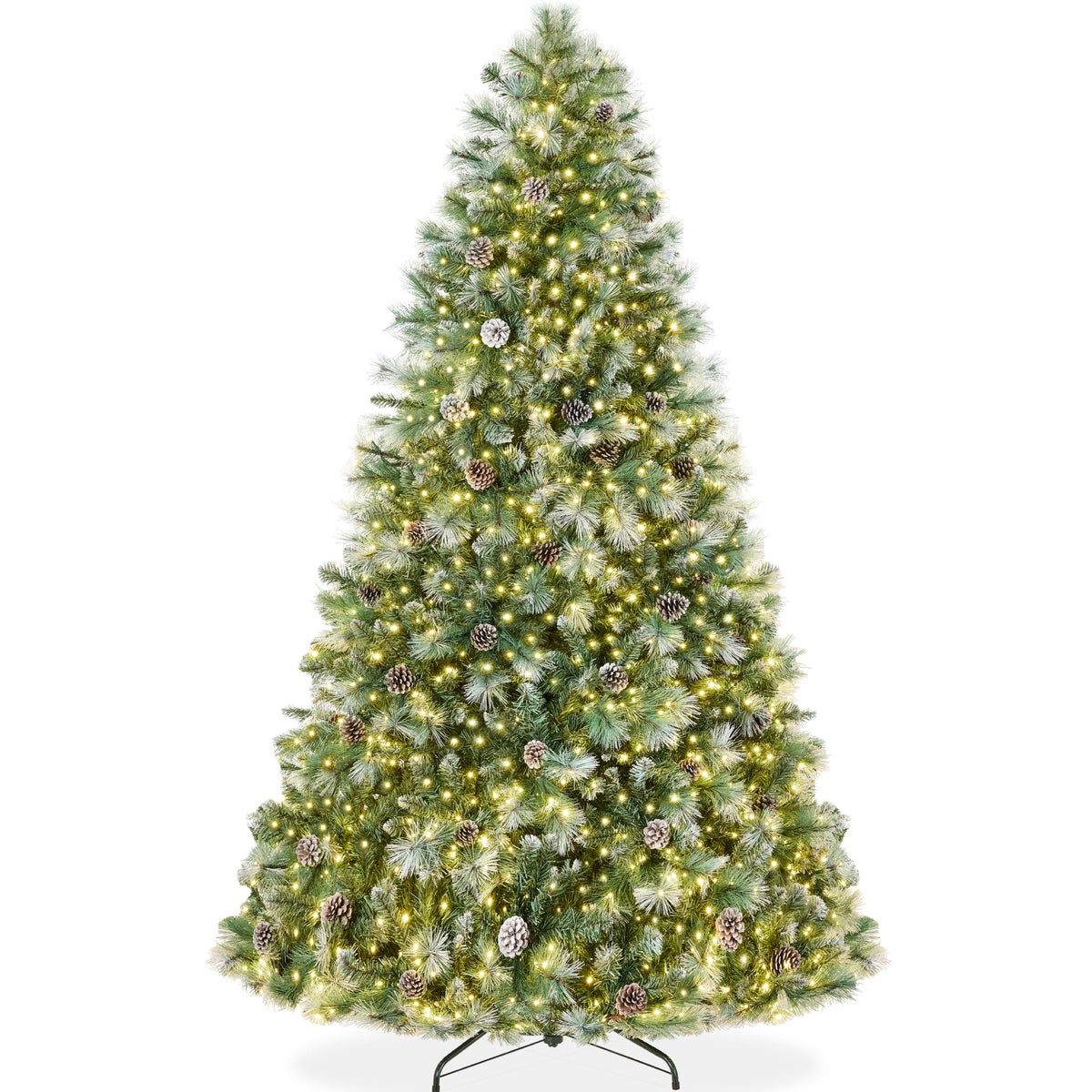 Pre-Lit Frosted Scotch Pine Christmas Tree with Sturdy Metal Stand product image