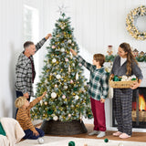 Pre-Lit Frosted Scotch Pine Christmas Tree with Sturdy Metal Stand product image
