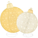 2-Piece Lighted Pop-Up Christmas Ornament Set with 180 LED Lights