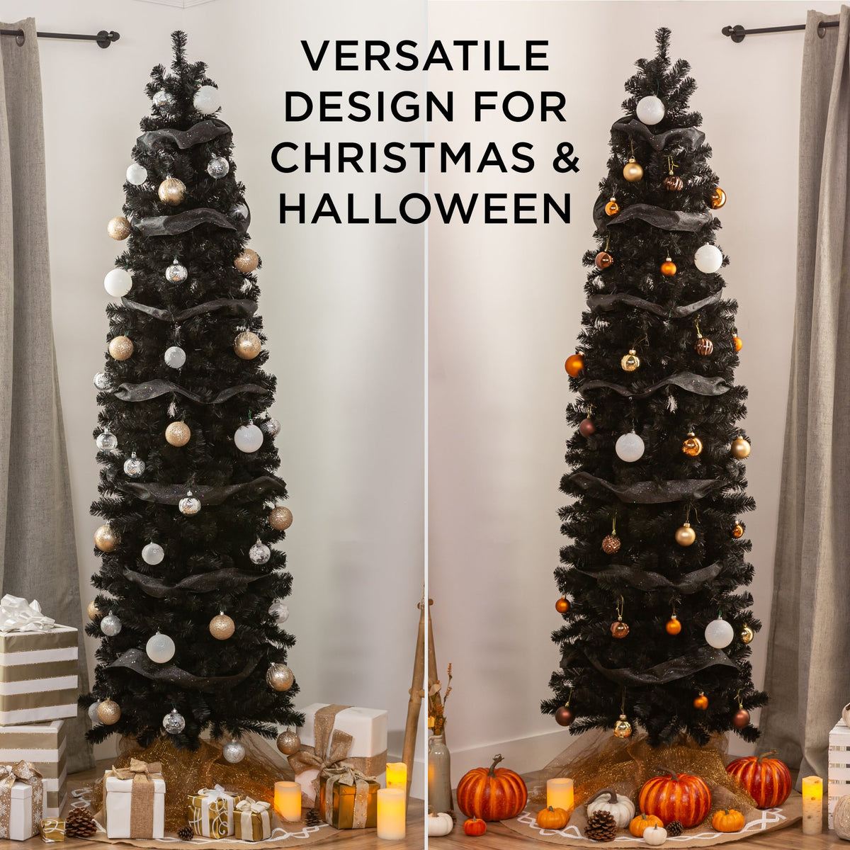 Artificial Pencil Christmas Tree for Small Space Holiday Decor product image showing its overall design and key.