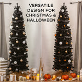 Artificial Pencil Christmas Tree for Small Space Holiday Decor product image showing its overall design and key.
