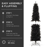 Artificial Pencil Christmas Tree for Small Space Holiday Decor product image showing its overall design and key.