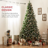 Pre Decorated Flocked Christmas Tree with Pinecones