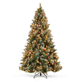 Pre-Lit Pine Christmas Tree with Pine Cones and Berry Accents product image showing its overall design and key features.