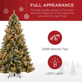 Pre-Lit Pine Christmas Tree with Pine Cones and Berry Accents product image showing its overall design and key features.