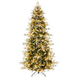 Pre-Lit Flocked Slim Aspen Noble Fir Christmas Tree with Metal Stand product image