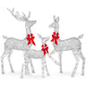 3-Piece Lighted Christmas Deer Family Set with LED Lights