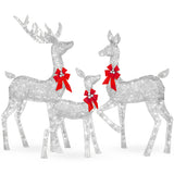 6.5ft 3-Piece Lighted Christmas Deer Family Set with LED Lights