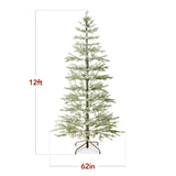 Green Pre Lit Sparse Flocked Christmas Tree with 2 in 1 LED Lights Cordless Connection