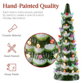 Set of 3 Pre-Lit Ceramic Christmas Trees with LED Lights