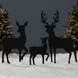 RADYAN deer family silhouette outdoor yard decoration set for Christmas holiday lawn display