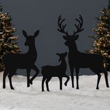 RADYAN deer family silhouette outdoor yard decoration set for Christmas holiday lawn display