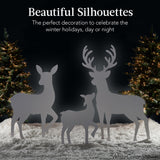 RADYAN deer family silhouette outdoor yard decoration set for Christmas holiday lawn display