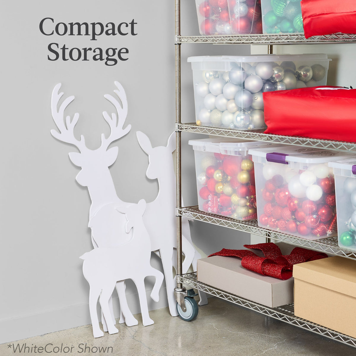 RADYAN deer family silhouette outdoor yard decoration set for Christmas holiday lawn display