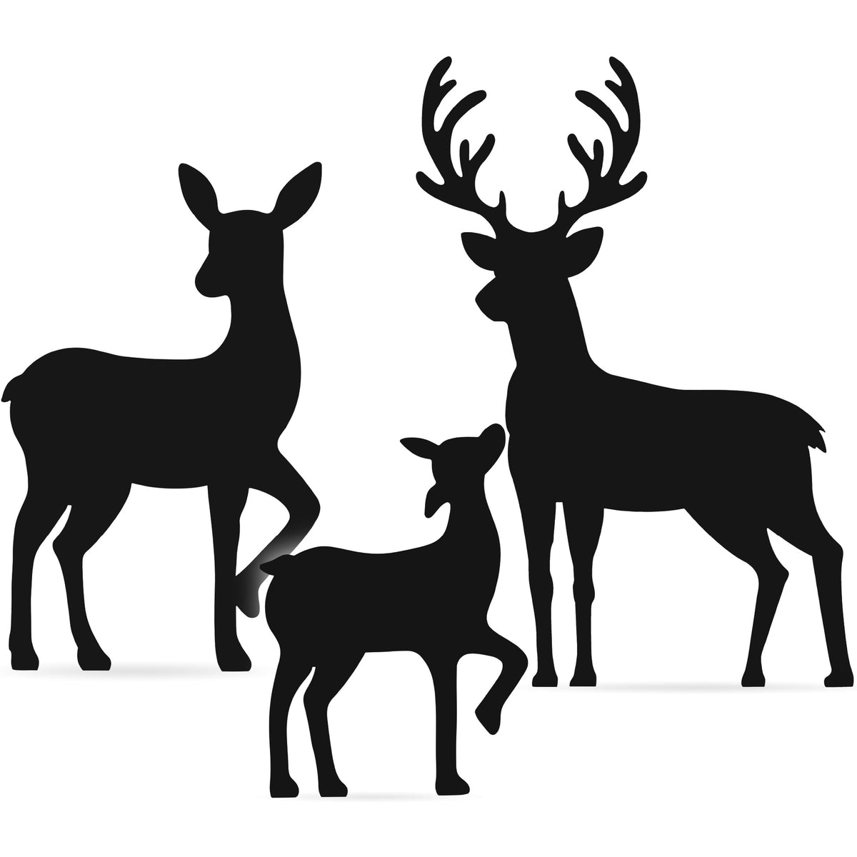RADYAN deer family silhouette outdoor yard decoration set for Christmas holiday lawn display