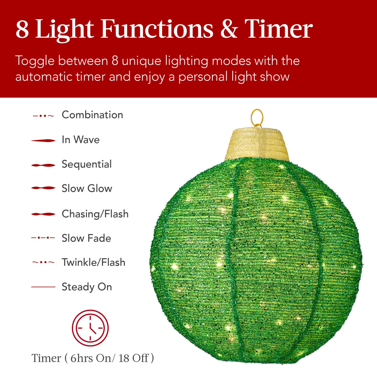 3-Piece Hanging Pop-Up Christmas Ornament Set with LED Light