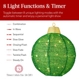 3-Piece Hanging Pop-Up Christmas Ornament Set with LED Light