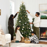 Pre Lit Cashmere Christmas Tree with LED Lights & Cordless System