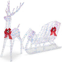 Lighted Christmas Reindeer & Sleigh Outdoor LED Holiday Yard Decor Set