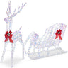 Lighted Christmas Reindeer and Sleigh Outdoor LED Decor Set