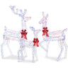 3-Piece Lighted Christmas Deer Family Set with LED Lights