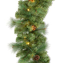 9Ft Pre-Lit Christmas Garland with 2-in-1 LED Lights